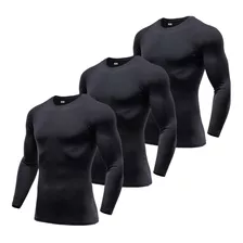 Kit 3 Camisas Térmicas Masculina Segunda Pele Proteção Uv50+