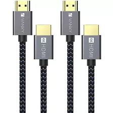 Cable Hdmi 4k Paquete De 4 Pies 2, Cable Hdmi 2.0 Ivanky De