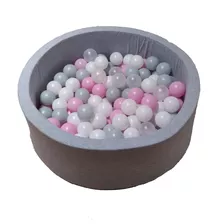 Pelotero Bebé Montessori+100 Pelotas Atóxicas Pastel +bolsa 