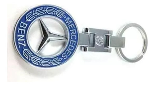 Foto de Llavero Mercedes Benz Amg Metalico Emblema Estrella Azul 