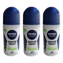 Pack X3 Nivea Men Desodorante Roll On Men Sensitive Protect