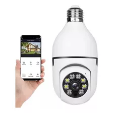 Câmera De Segurança Wifi Ip Smart Lampada E27 Com Ir