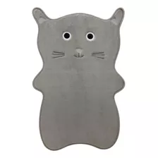 Tapete Pelúcia Gatinho Infantil Decora Antiderrapante 80cm