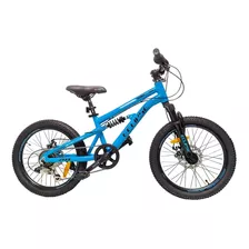 Bicicleta Niño Aluminio Doble Suspensión Aro 20' Azul