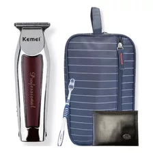 Maquina De Cortar Cabelo Profissional 3 Pentes + Necessaire