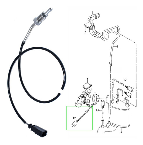 Sensor De Temperatura Escape / Audi-seat-skoda-volkswagen Foto 8