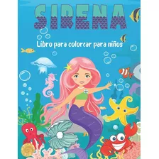 Libro Para Colorear Sirena