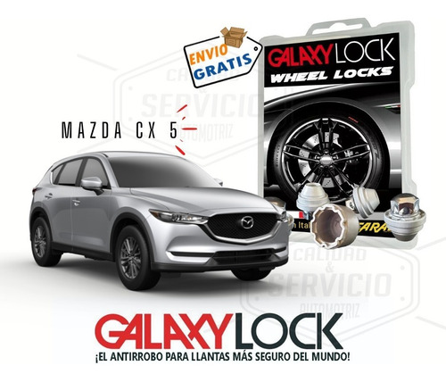 Birlos De Seguridad Galaxi Lock Para Mazda Cx-5. Foto 3