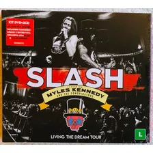 Box Lacrado Dvd + 2 Cds Slash Living The Dream Tour Original