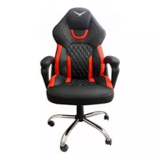 Silla Gamer Naceb Gaming Acolchonada Ergonómica Ajustable Color Rojo