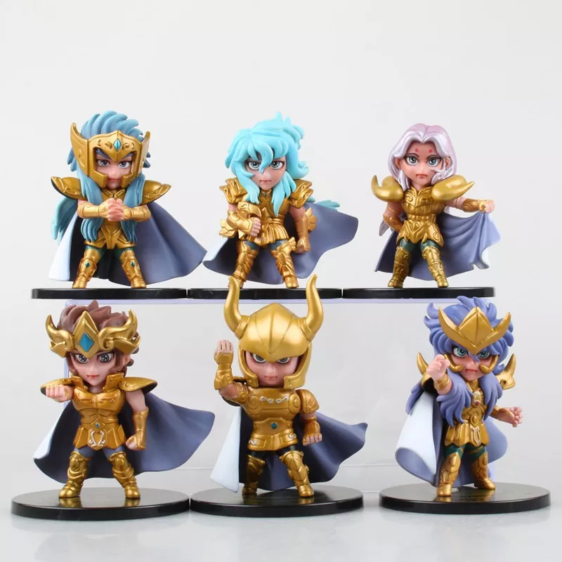 Figuras De Saint Seiya Caballeros De Oro Zodiaco Set X6 9cm