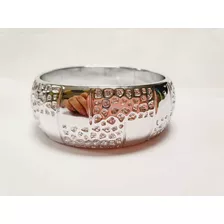 Bracelete Feminino De Abs Detalhada Com Gravuras Prata