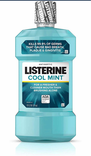 Listerine Sabor Cool Mint Antiseptic Enjuague Bucal 1 Litro