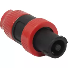 Conector Speakon De Linha Macho 4 Pólos Pgsp0003 Preto/verme