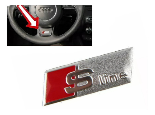 Emblema Audi Sline Para Volante  Aluminio ,negro O Matte Foto 7