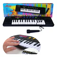 Karaoke Infantil Teclado Piano Microfone 32 Teclas C/som