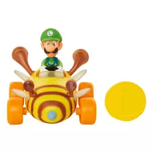 Luigi Kart Bros Vehiculo Pull Back Moneda Original 5cm 40462