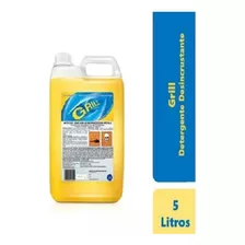 Grill Detergente 5 Litros Desincrustante Limpa Chapa Coifas