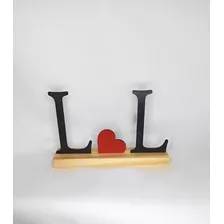 Decoração Com Letras Iniciais Casal Namorados Mdf