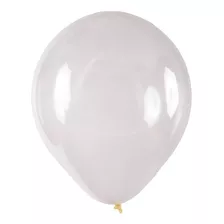 24 Unidades - Tamanho 12 - Balão Bexiga Transparente Cristal