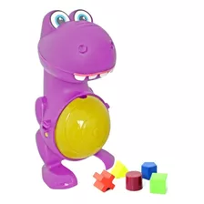 Brinquedo Educativo P/ Bebê Dino C/ Blocos Interativos Cor Variado