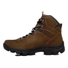 Coturno Bota De Couro Bradok Hi Land Brown