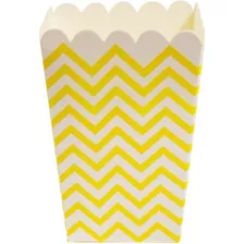 Cajita Popcorn Chevron X 12 Amarilla