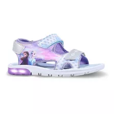 Sandalias Footy Frozen Disney Luces Led Niñas Abrojos