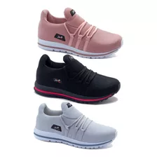 Combo 3 Pares Tênis Feminino Casual Promoção Black Friday