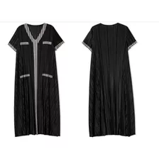 Vestido Plissado Folgado, Vestido De Manga Plus Size