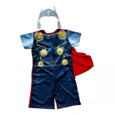 Fantasia Do Thor Infantil Curta 2/8 Anos + Máscara Rígida