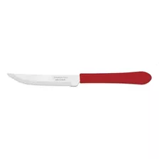 Jogo De Facas Serra Tramontina Cozinha Churrasco Inox 12 Pçs Cor Vermelho