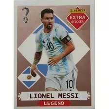 Lámina Lionel Messi Extra Sticker Panini Qatar 2022 Legend