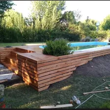 Deck De Madera Para Piscinas De Piso Y Estructurales 