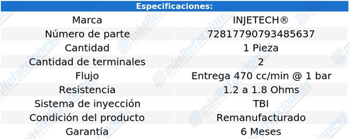 Inyector Combustible Deville V8 4.5l De 1988 A 1989 Injetech Foto 3