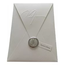 Kit 55 Envelopes Bico Com Relevo Pers+ Lacres De Cera Padrão