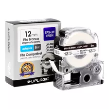 Fita Rotulador Epson Lw 300 400 600p Compatível 12mm Branca