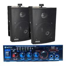 Sistema De Musica Funcional | Amplificador + 2 Bafles