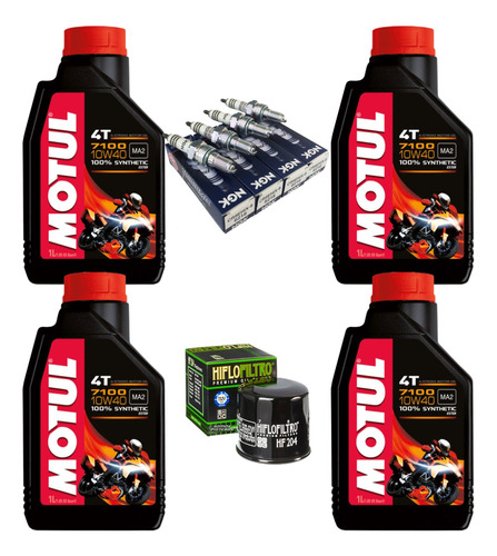 Kit Afinacion Motul 7100 Hf Ngk R6r R1 Gsxr Zx6r Zx10 1000rr Foto 2