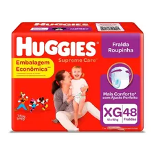 Fralda Huggies Xg Supreme Care Roupinha Hiper 48 Unidades