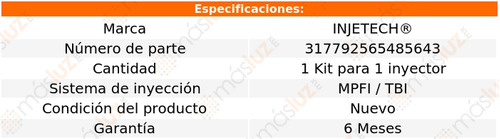 1- Repuesto P/1 Inyector Calais 2.5l 4 Cil 1987 Injetech Foto 3