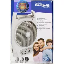 Ventilador Recargable Con Aspas De 8 Pulgadas