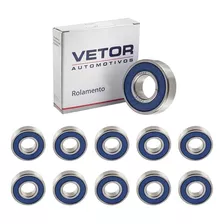 Kit Com 10 Rolamentos Vetor 6202 2rs C3 - 15x35x11mm