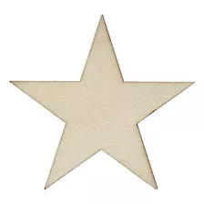 50 Estrellas De Madera Peque&ntilde;as De 1.0 In.