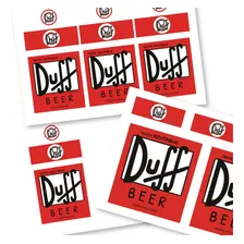 Kit Etiquetas De Cerveza Duff. Editable. Imprimible