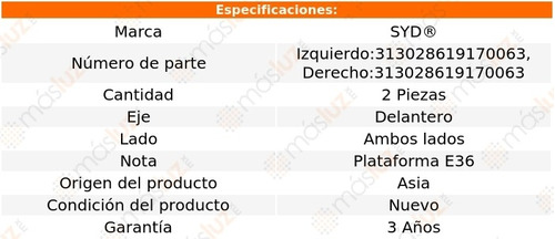 Kit Bases Para Amortiguador Delanteras Bmw 325is 92/95 Syd Foto 2