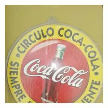 Antiguo Cartel Redondo Publicidad Coca Cola* * Año 2000 
