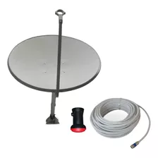 Kit Antena Banda Ku 60cm Com Cabo Rg06 67% 15m Megatron