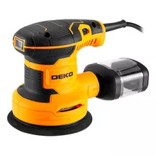 Lijadora Roto Orbital 5 Deko Dkos32xl125 320w 6 Velocidades Color Amarillo