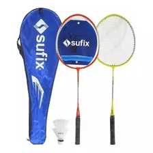 Set De Badminton 2 Raquetas Y 2 Plumillas Sufix Para Adultos